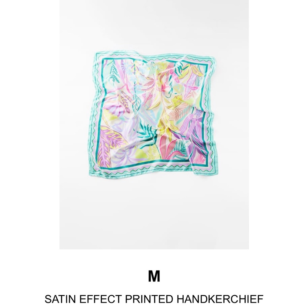 Satin effect printed handkerchief